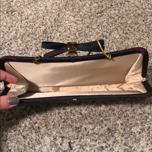 Vintage Dark Purple Clutch/Purse - Picture 5 of 7